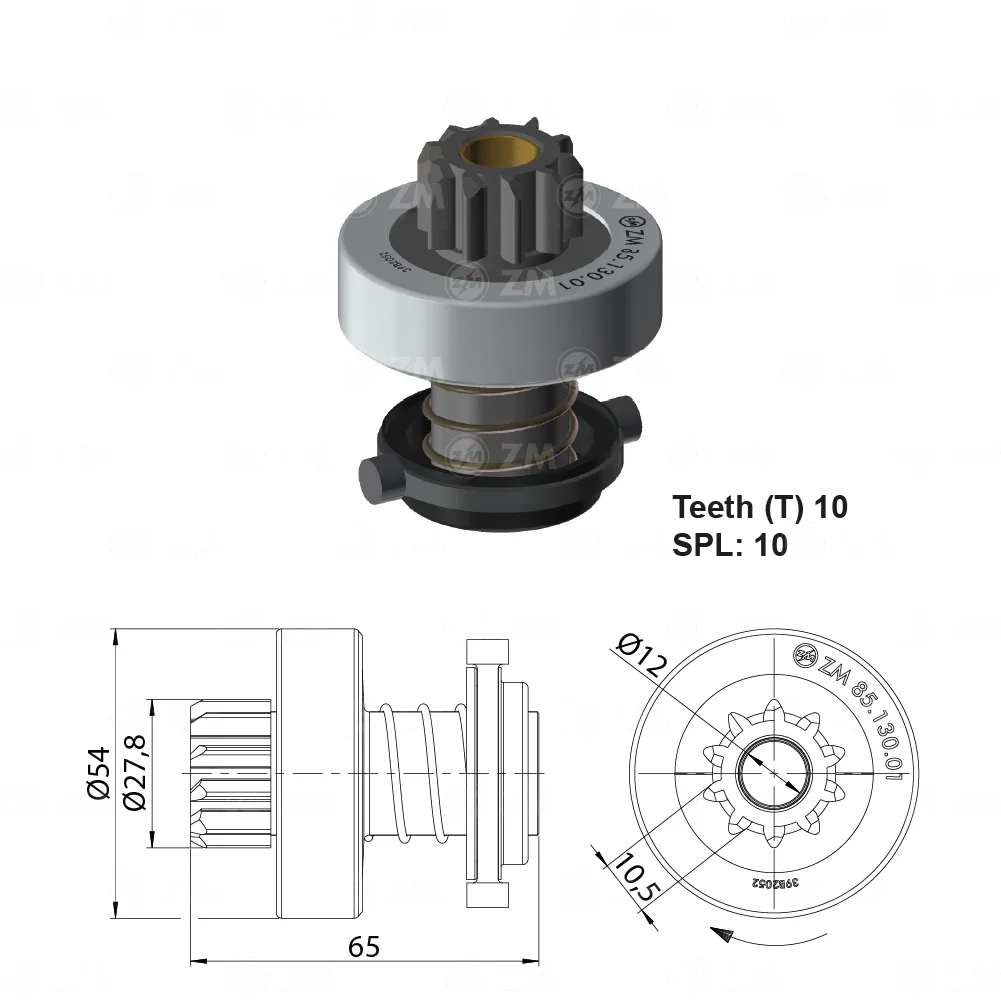 Impulsor de Partida ZM 85.130.01 ZM 8513001