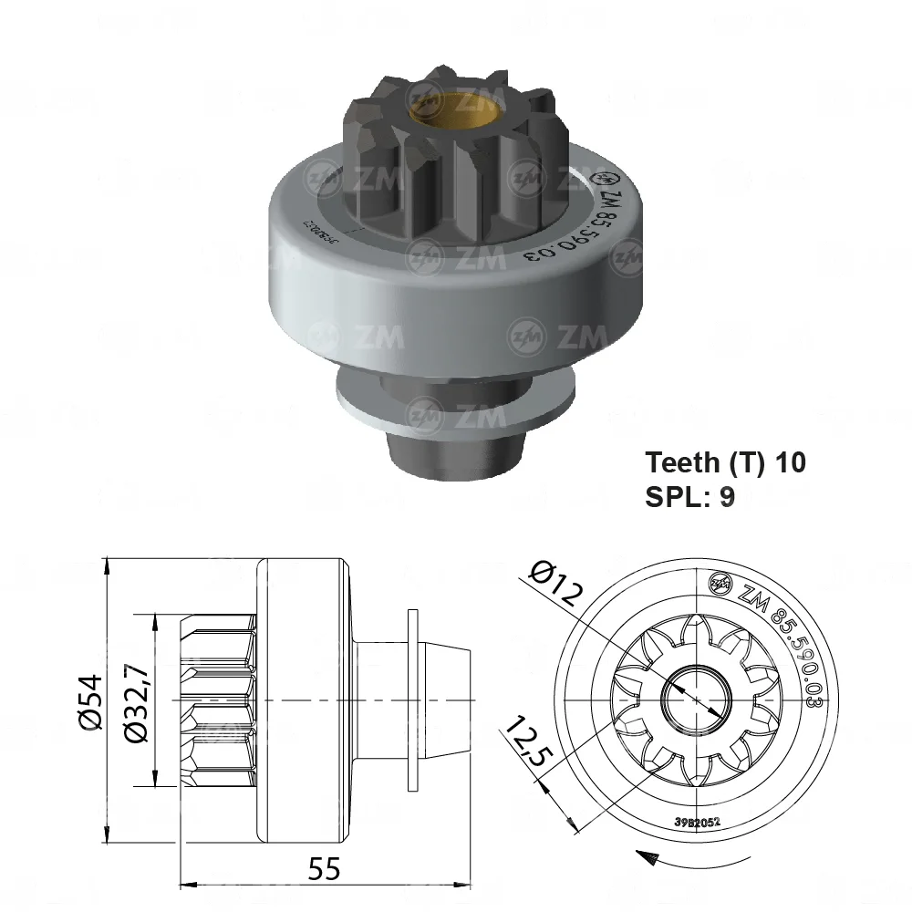 Impulsor de Partida ZM 85.590.03 ZM 8559003