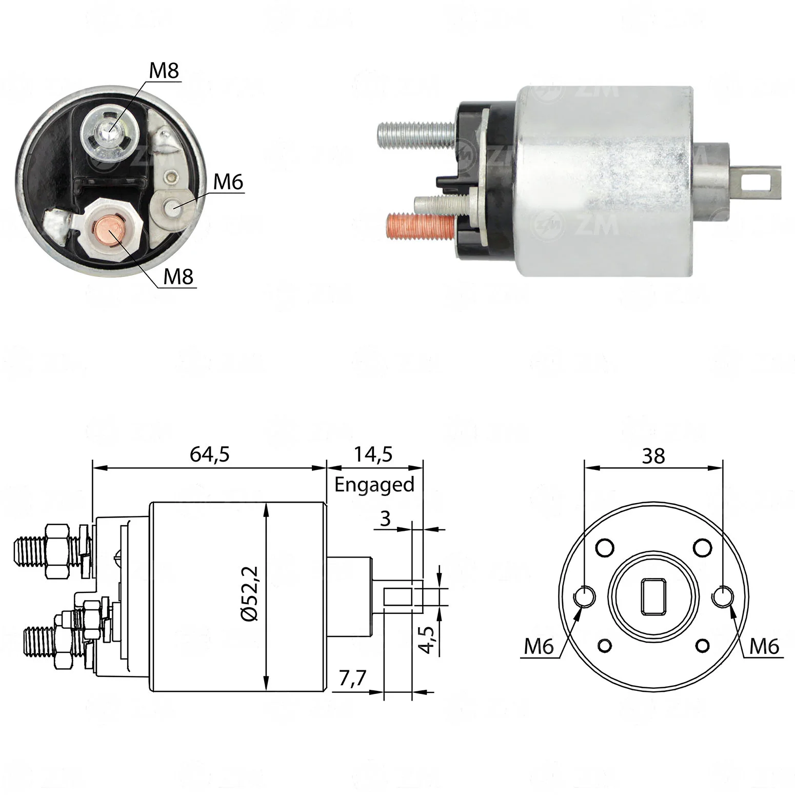 Relé de Partida ZM 3-484 ZM 3484
