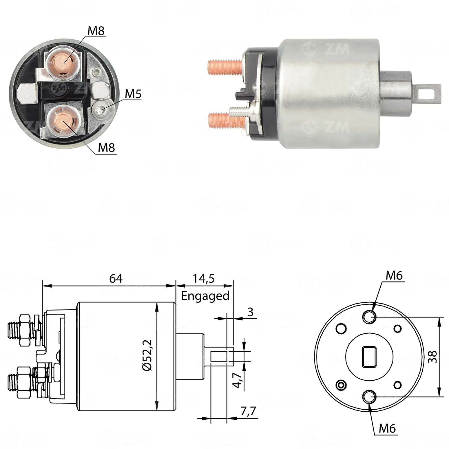 Relé de Partida ZM 1-710 ZM 1710