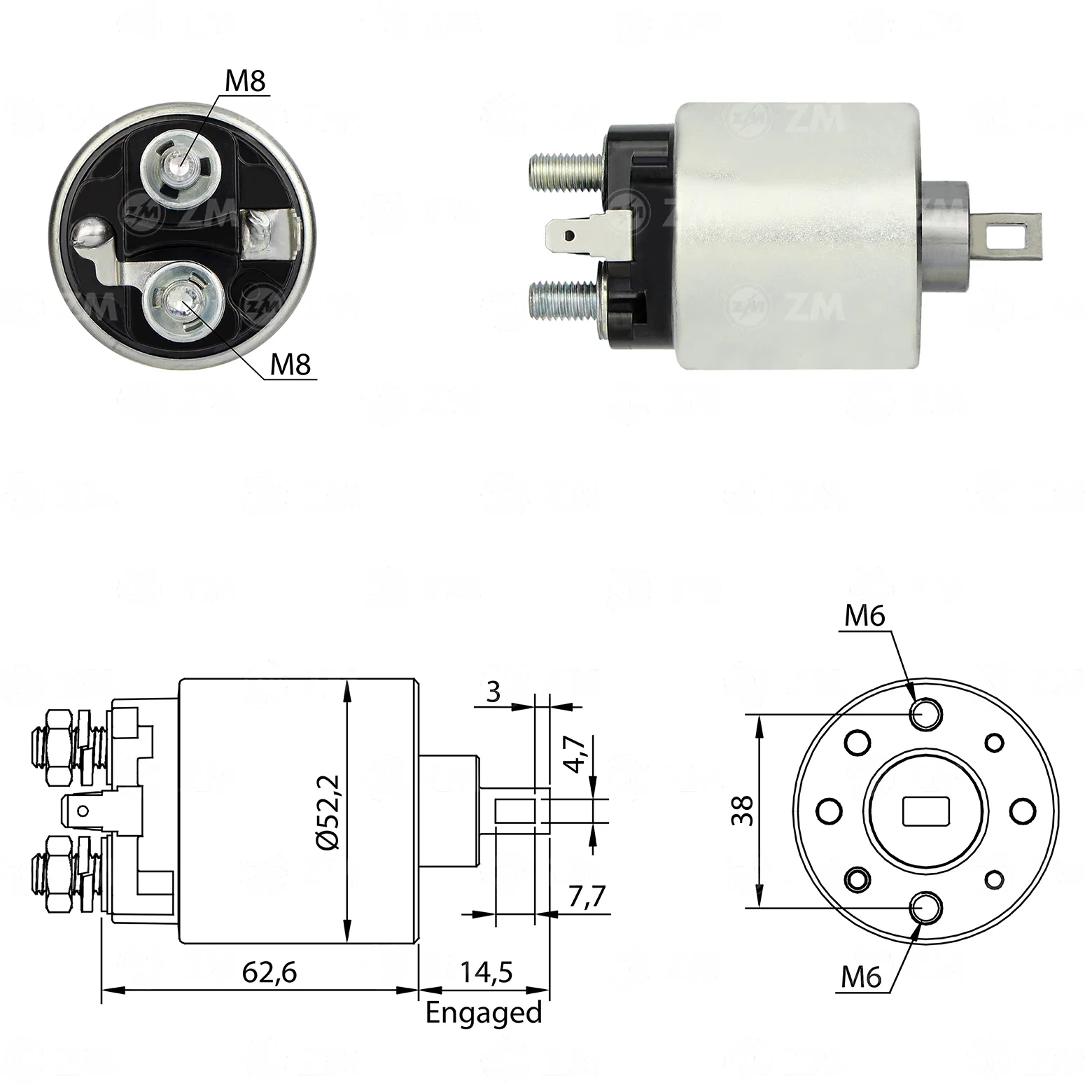 Relé de Partida ZM 711 ZM 711