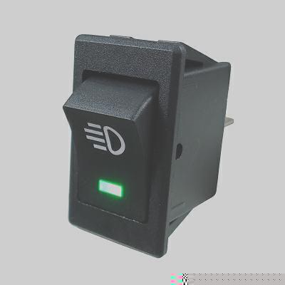 Chave Interruptor Farol Universal LED Verde Bivolt Comut