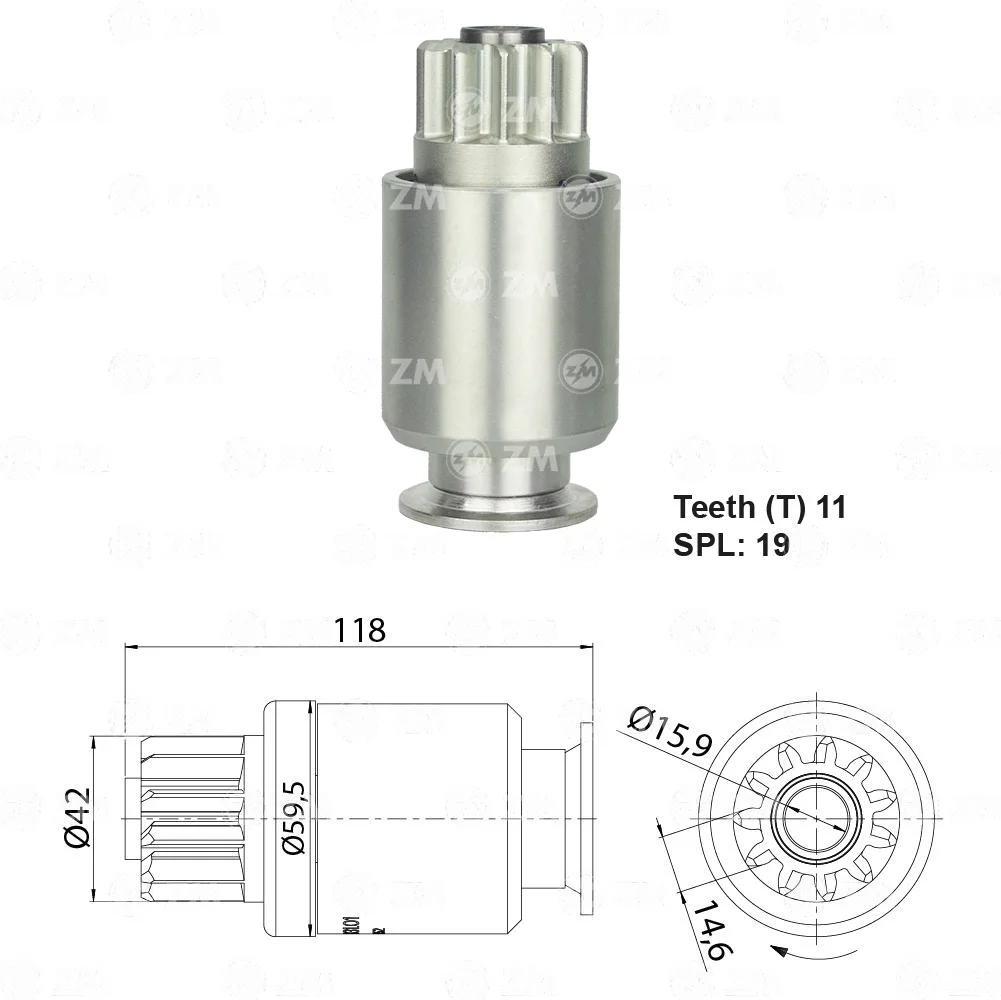 Impulsor de Partida ZM 85.831.01 ZM 8583101