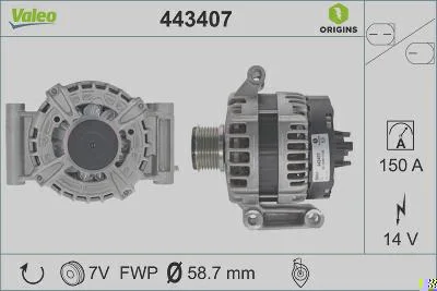 Alternador VALEO 443407