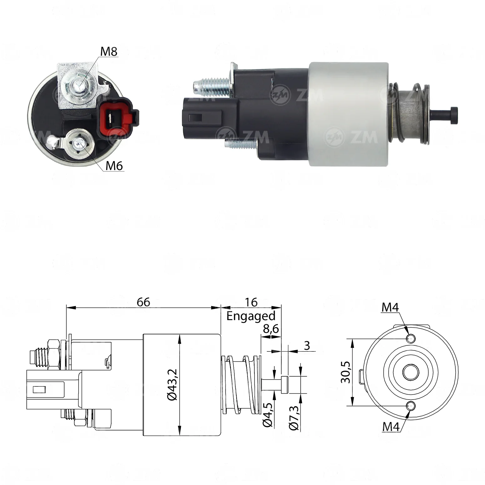 Relé de Partida ZM 390 ZM 390
