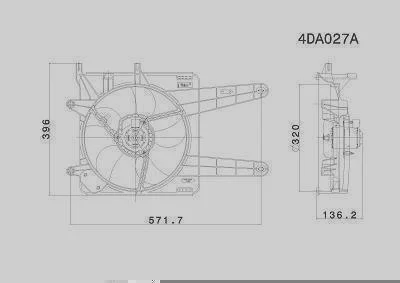 Radiador de Resfriamento VALEO 4DA027A