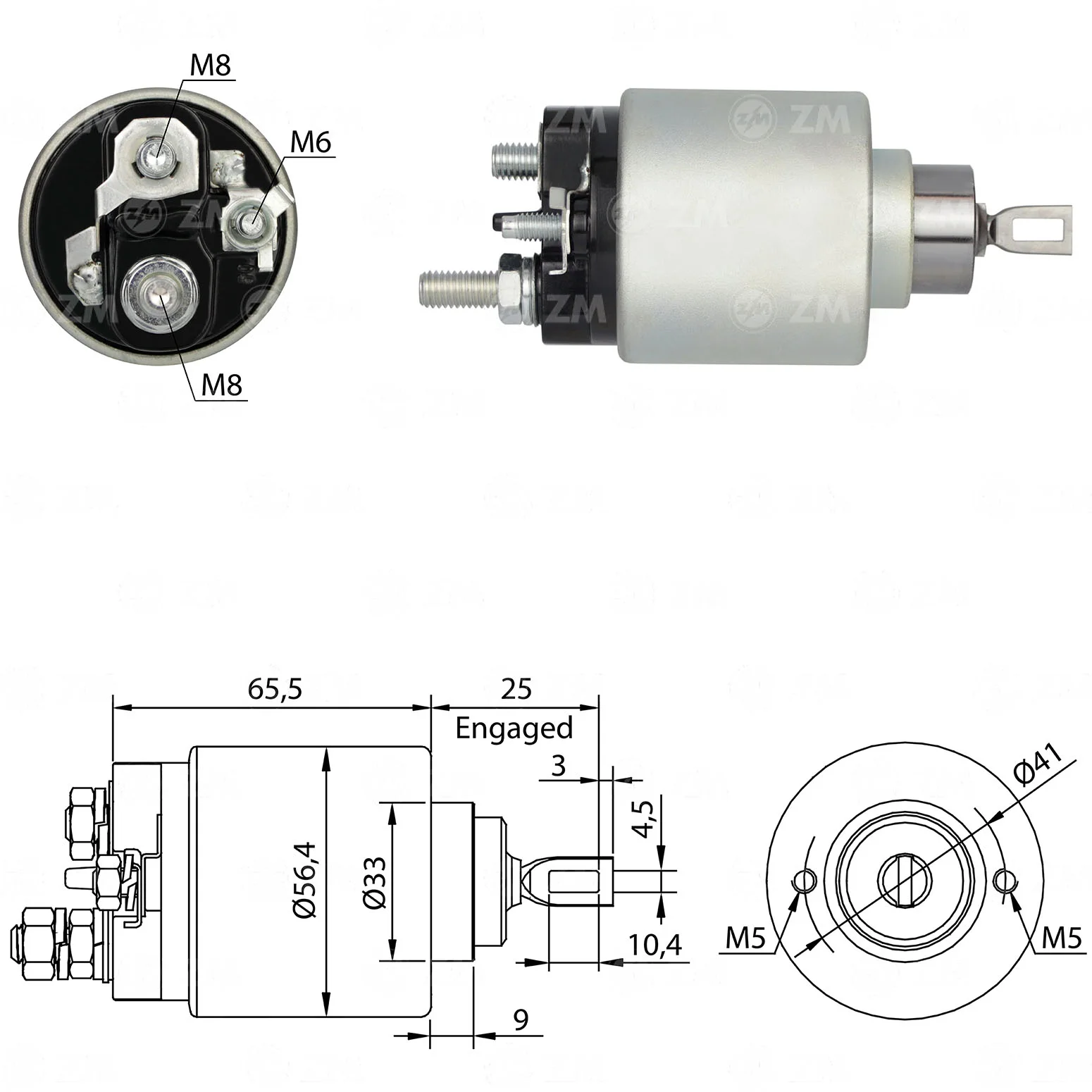 Relé de Partida ZM 2-974 ZM 2974