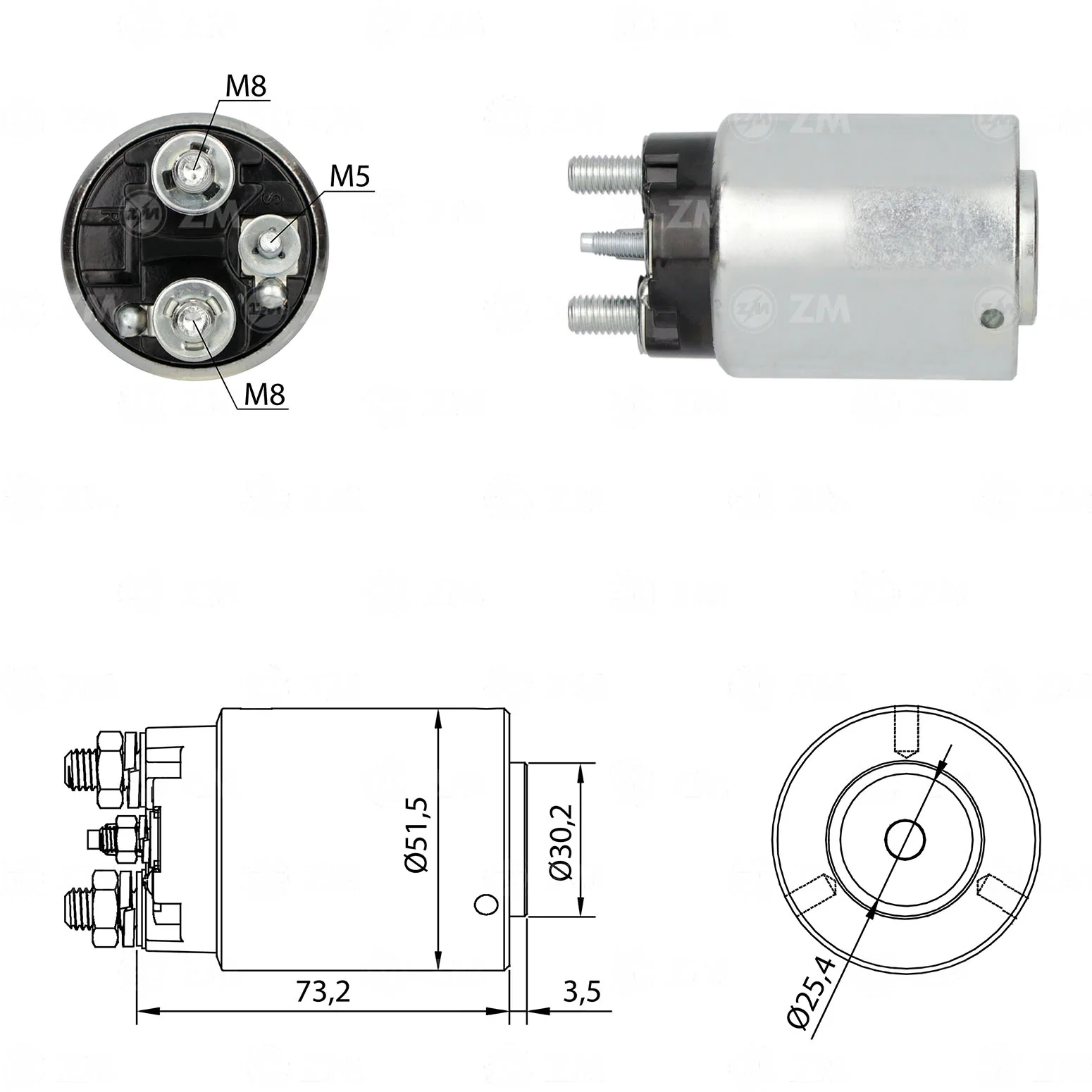 Relé de Partida ZM 861 ZM 861