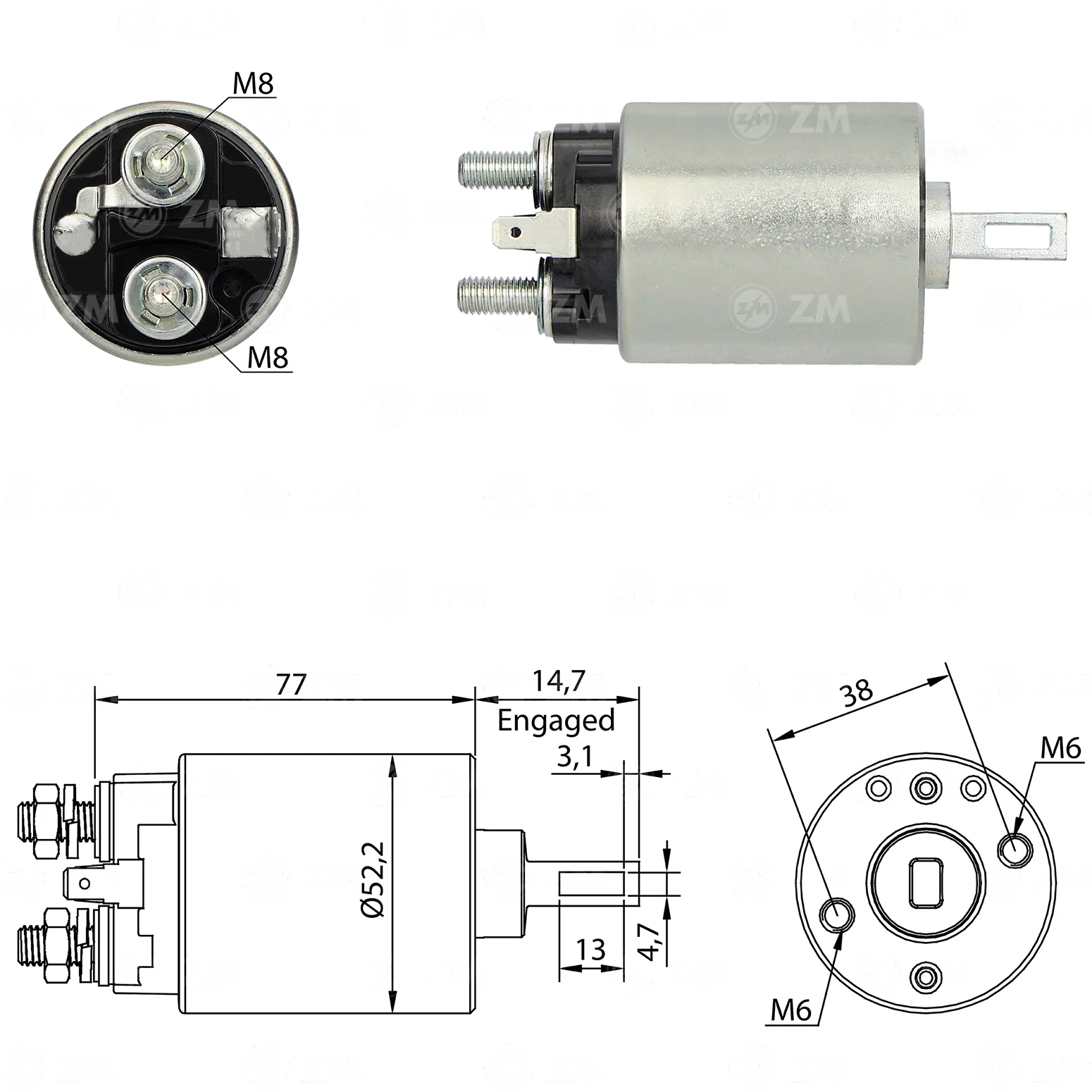Relé de Partida ZM 682 ZM 682