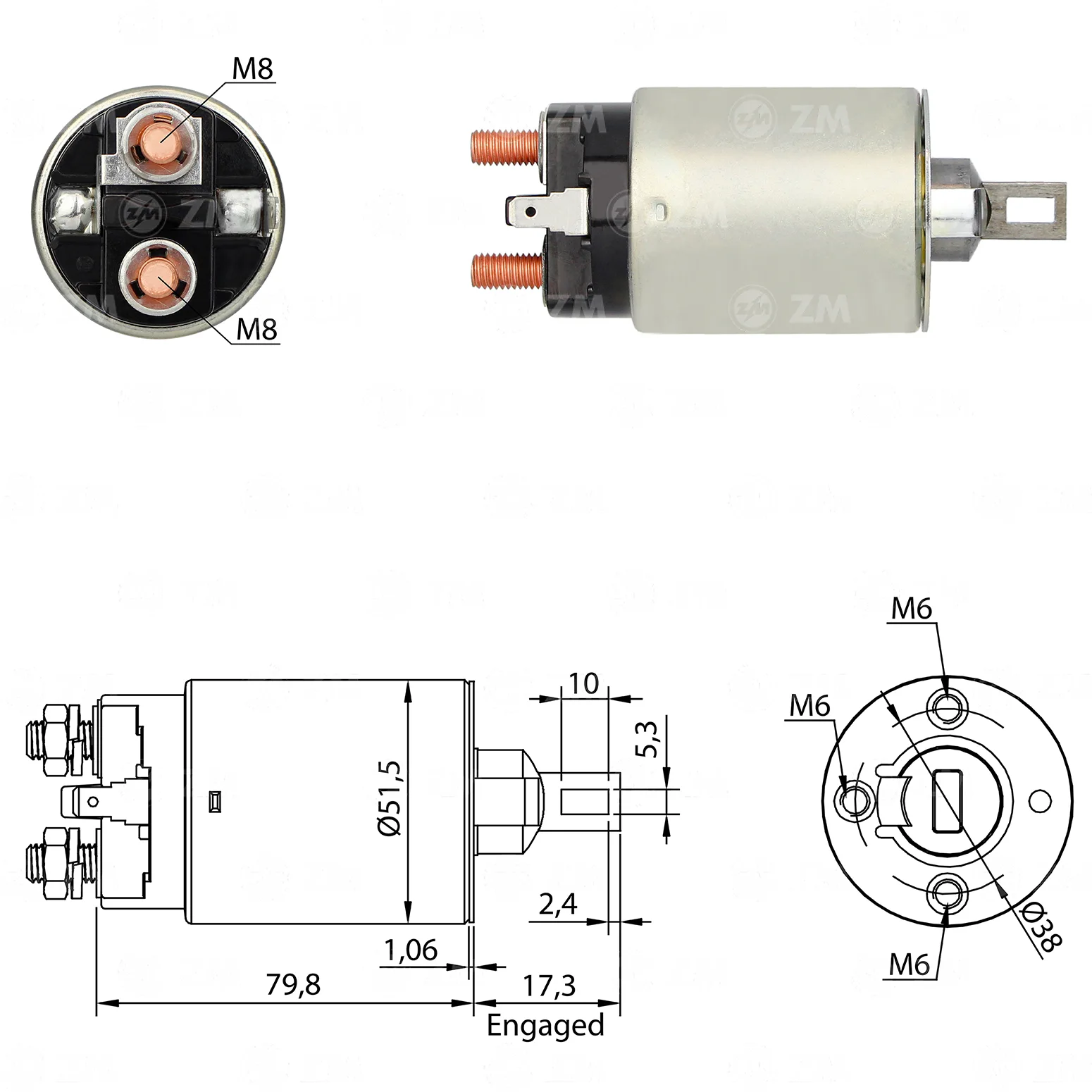 Relé de Partida ZM 691 ZM 691