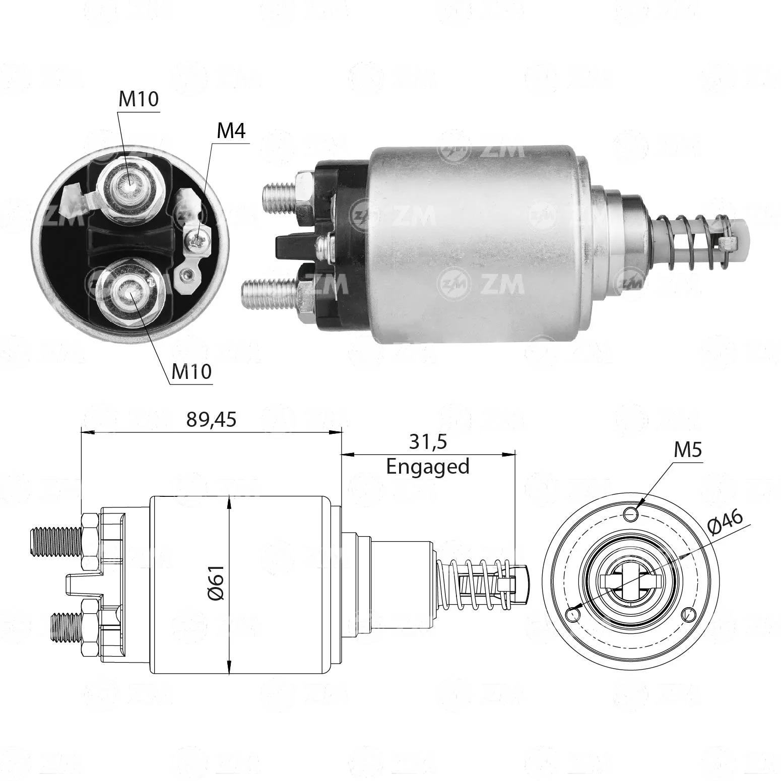 Relé de Partida ZM 1-545 ZM 1545