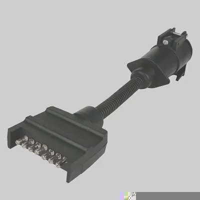 Adaptador Tomada Engate Ranger Retangular p/ Redonda 7 Pinos Fêmea DNI DNI8357