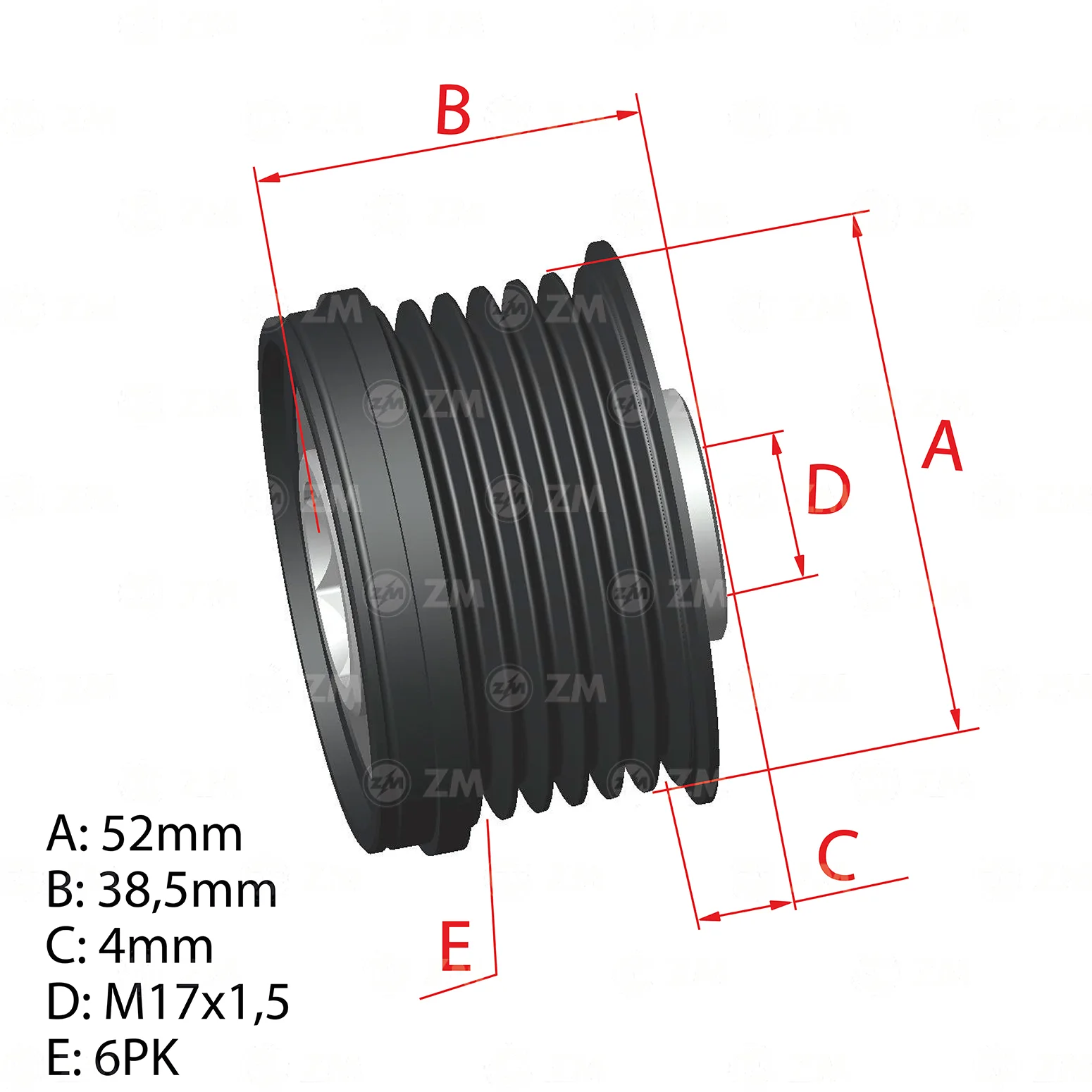 Polia OAP ZM 96.010.31 ZM 9601031