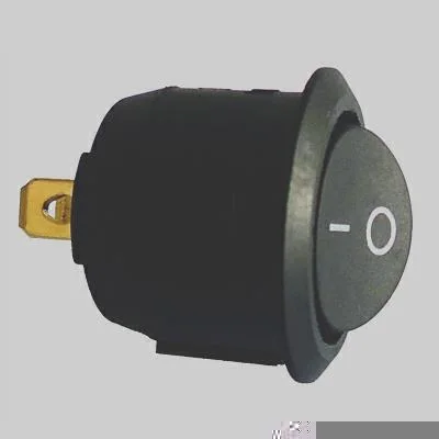 Chave Gangorra Universal ON-OFF Redonda Preta 80W