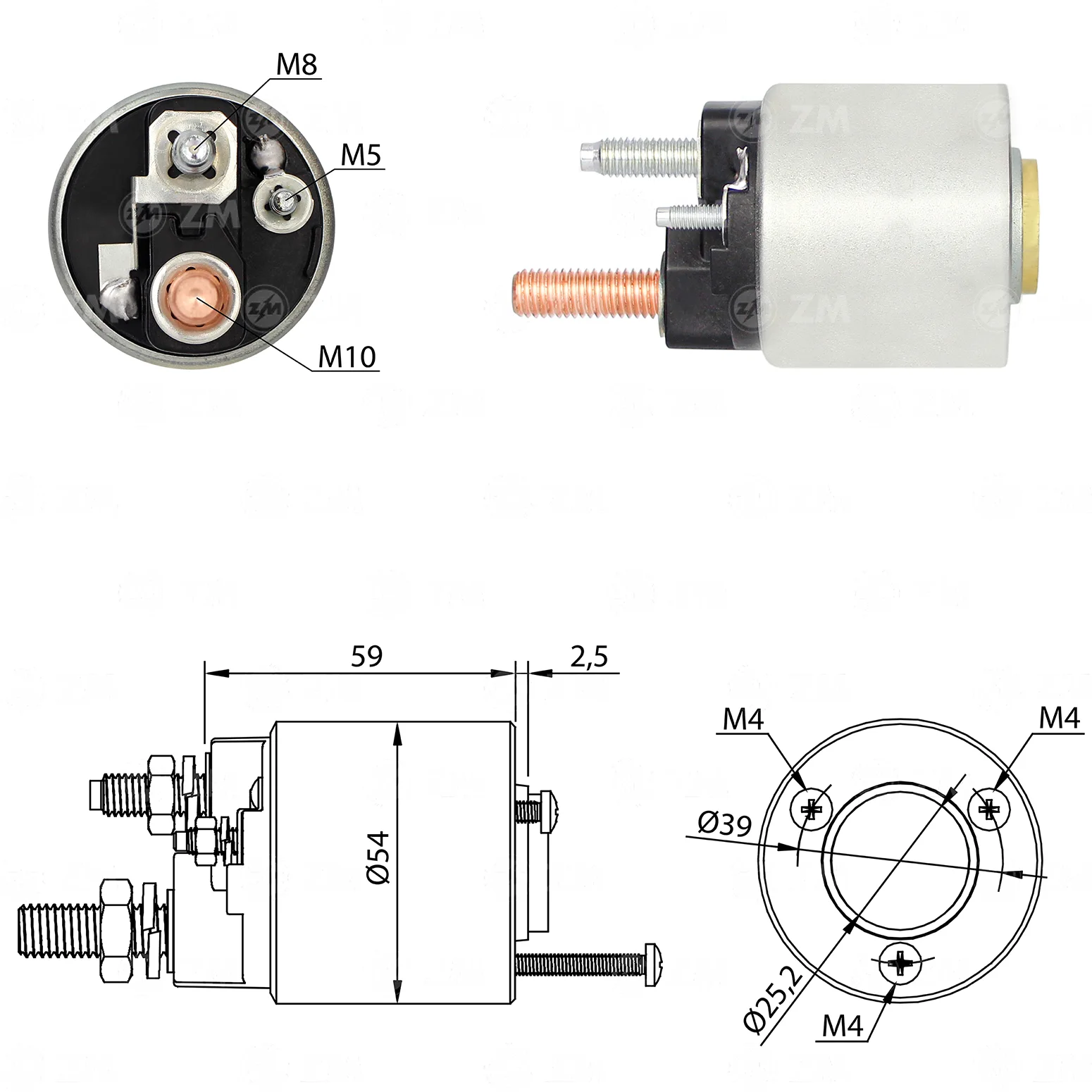 Relé de Partida ZM 1-591 ZM 1591