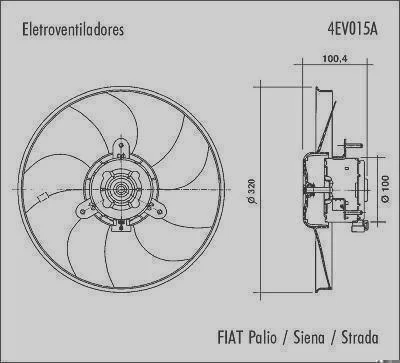 Eletroventilador VALEO 4EV015A