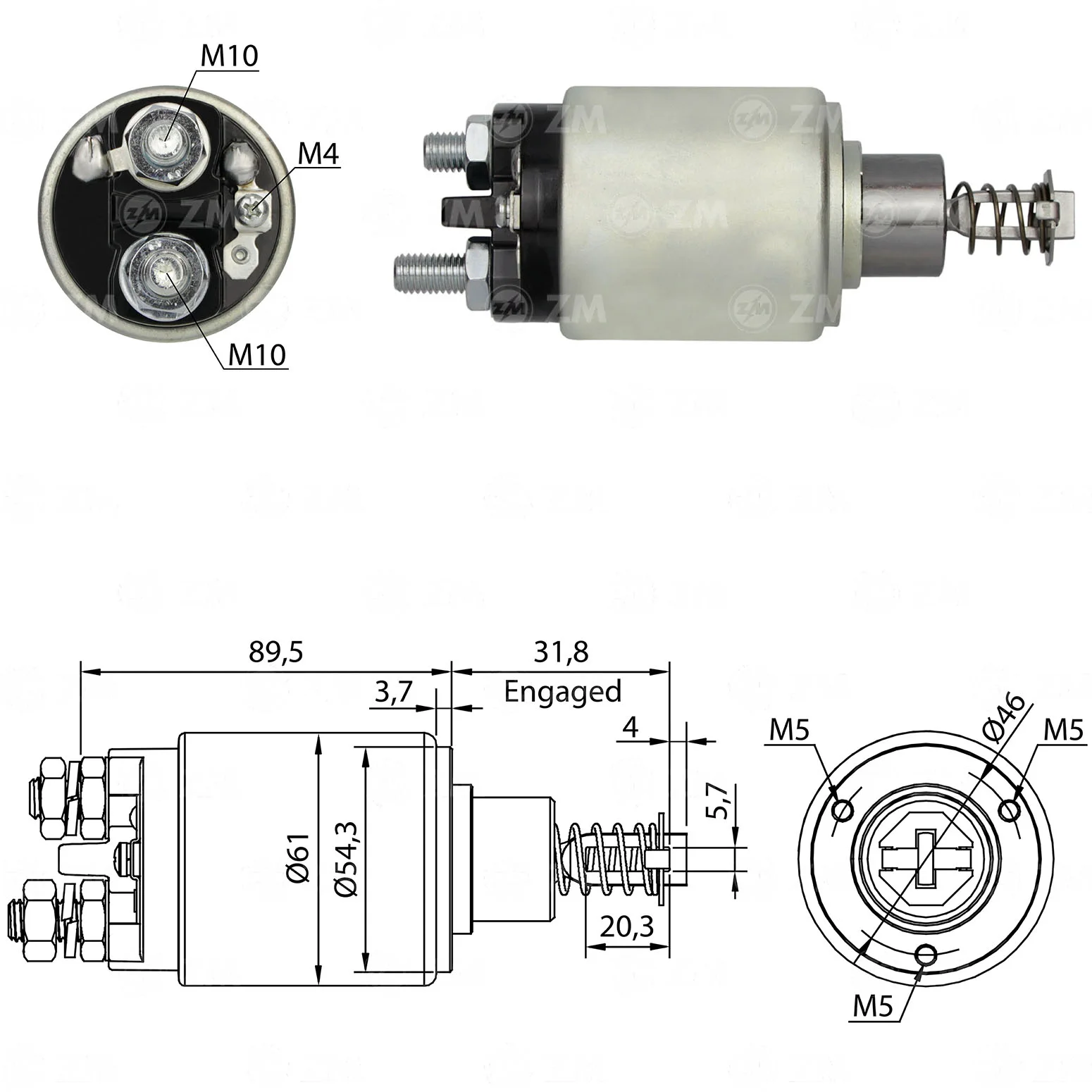 Relé de Partida ZM 538 ZM 538