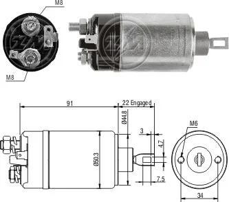 Relé de Partida ZM 622 ZM 622