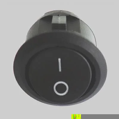 Chave Gangorra Universal ON-OFF Redonda Preta 80W DNI DNI2186-S