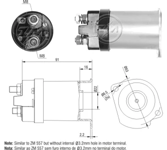 Relé de Partida ZM 1-557 ZM 1557