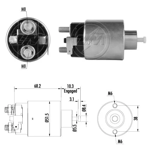 Relé de Partida ZM 9-995 ZM 9995