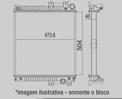 Bloco Para Radiador MAGNETI MARELLI G7555MM
