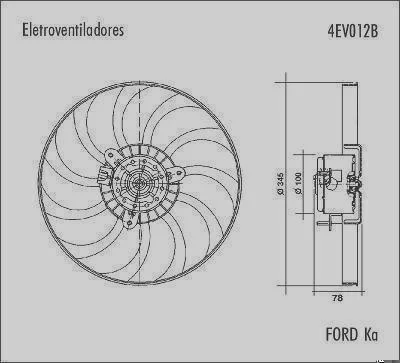 Eletroventilador VALEO 4EV012B