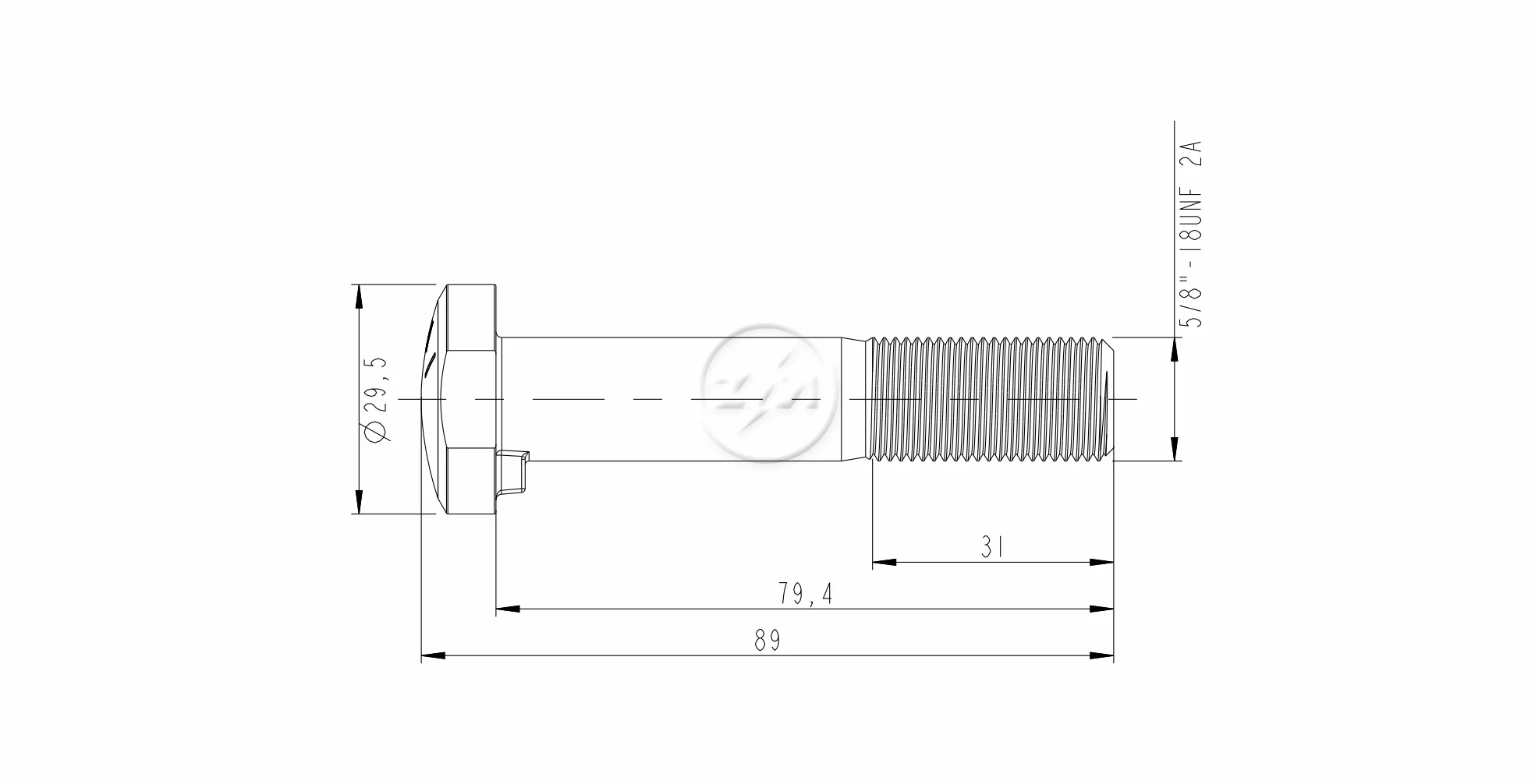 ZM 30.508.40 - Parafuso de Roda - TRA