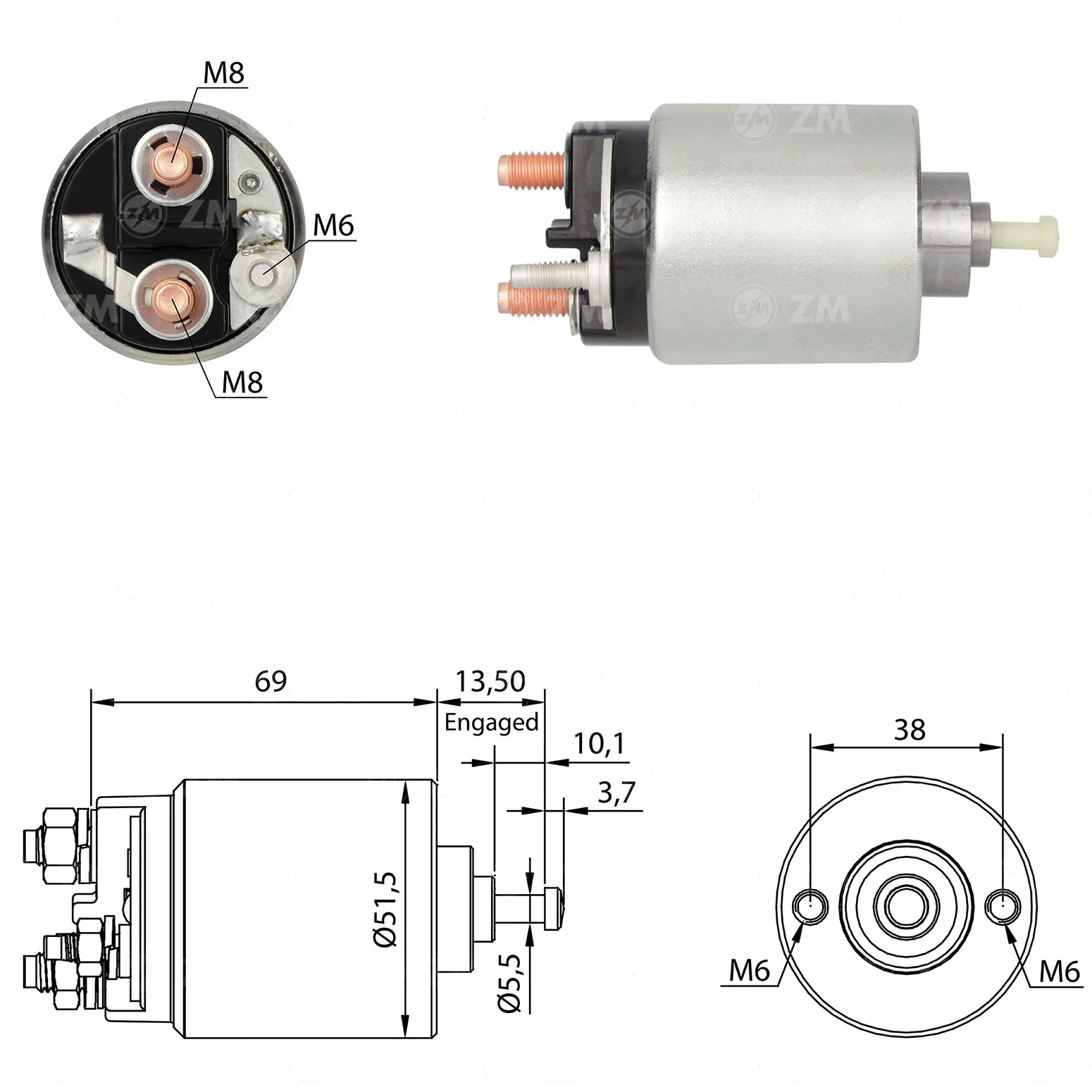 Relé de Partida ZM 961 ZM 961
