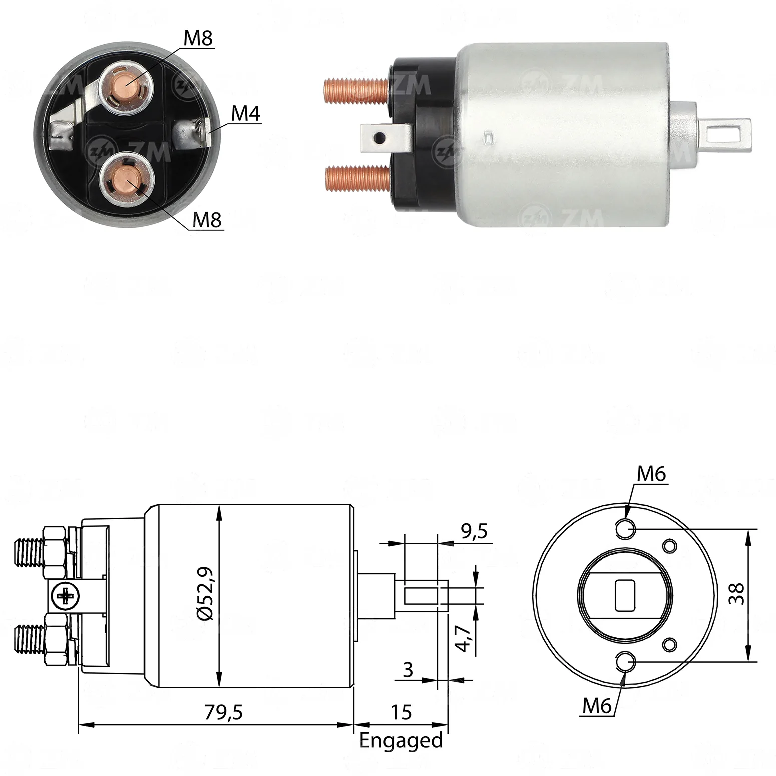 Relé de Partida ZM 3-981 ZM 3981