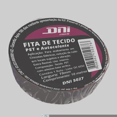Fita Tecido PET Autocolante Antirruído Extra Flexível 19mmx10m Eco. DNI DNI5027