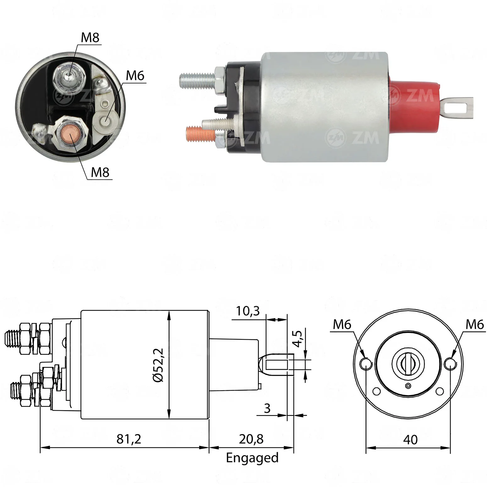 Relé de Partida ZM 484 ZM 484