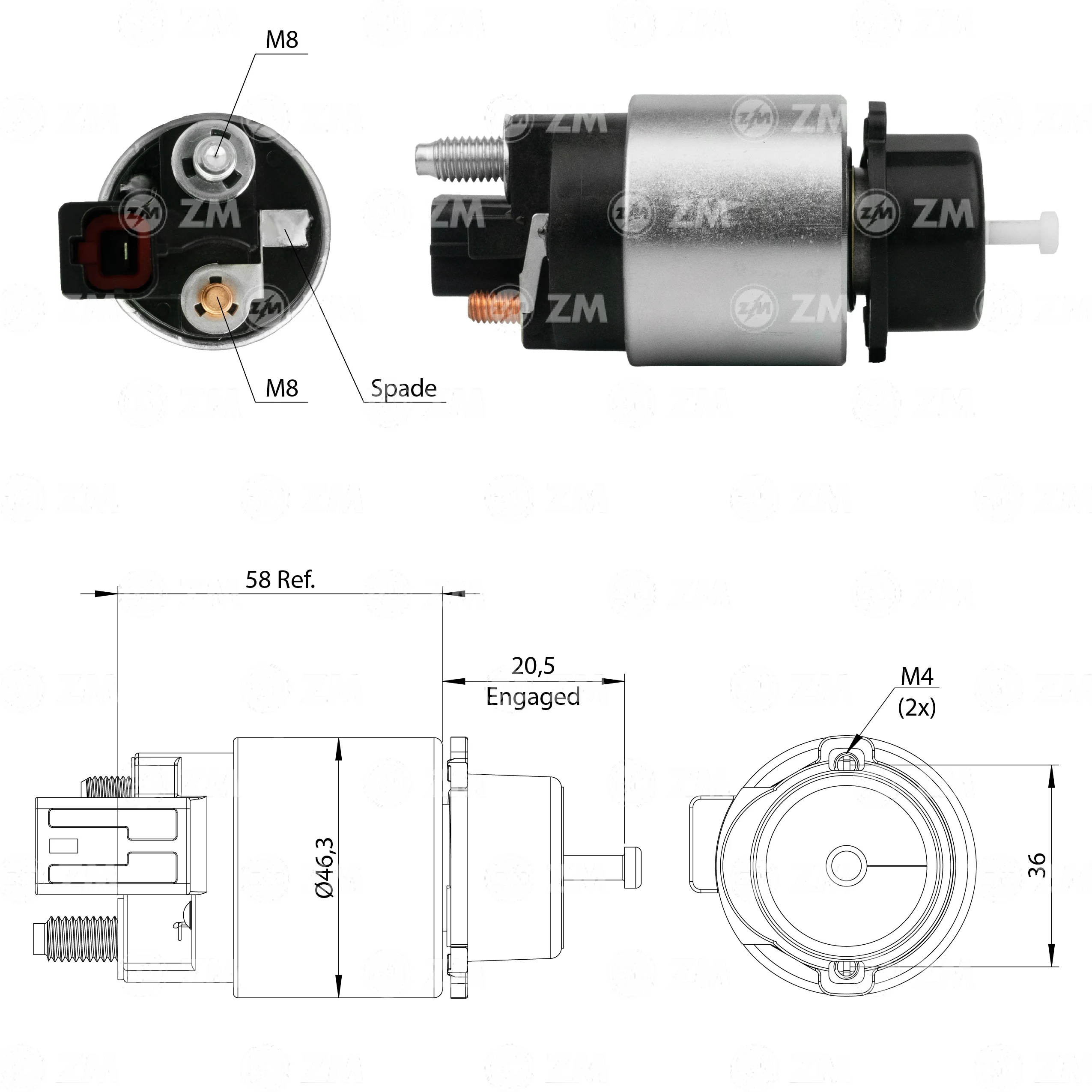 Relé de Partida ZM 7-261 ZM 7261
