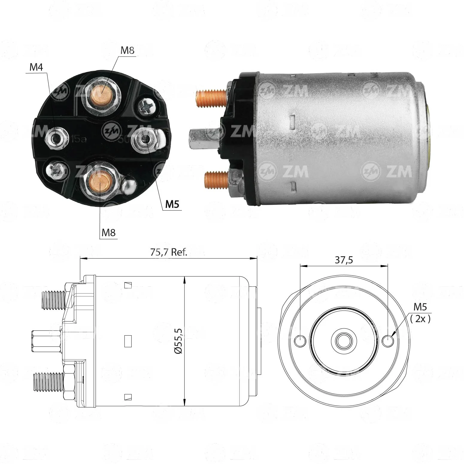 Relé de Partida ZM 515 ZM 515