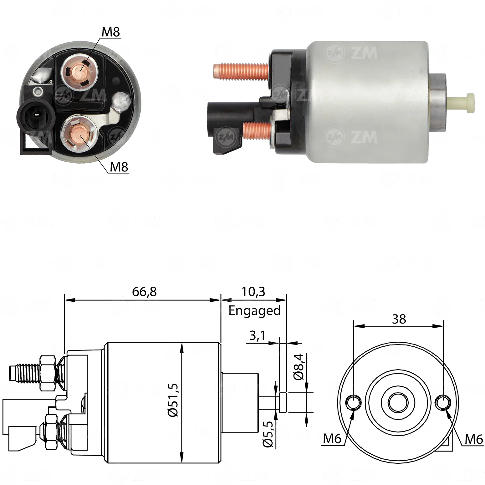 Relé de Partida ZM 5-995 ZM 5995