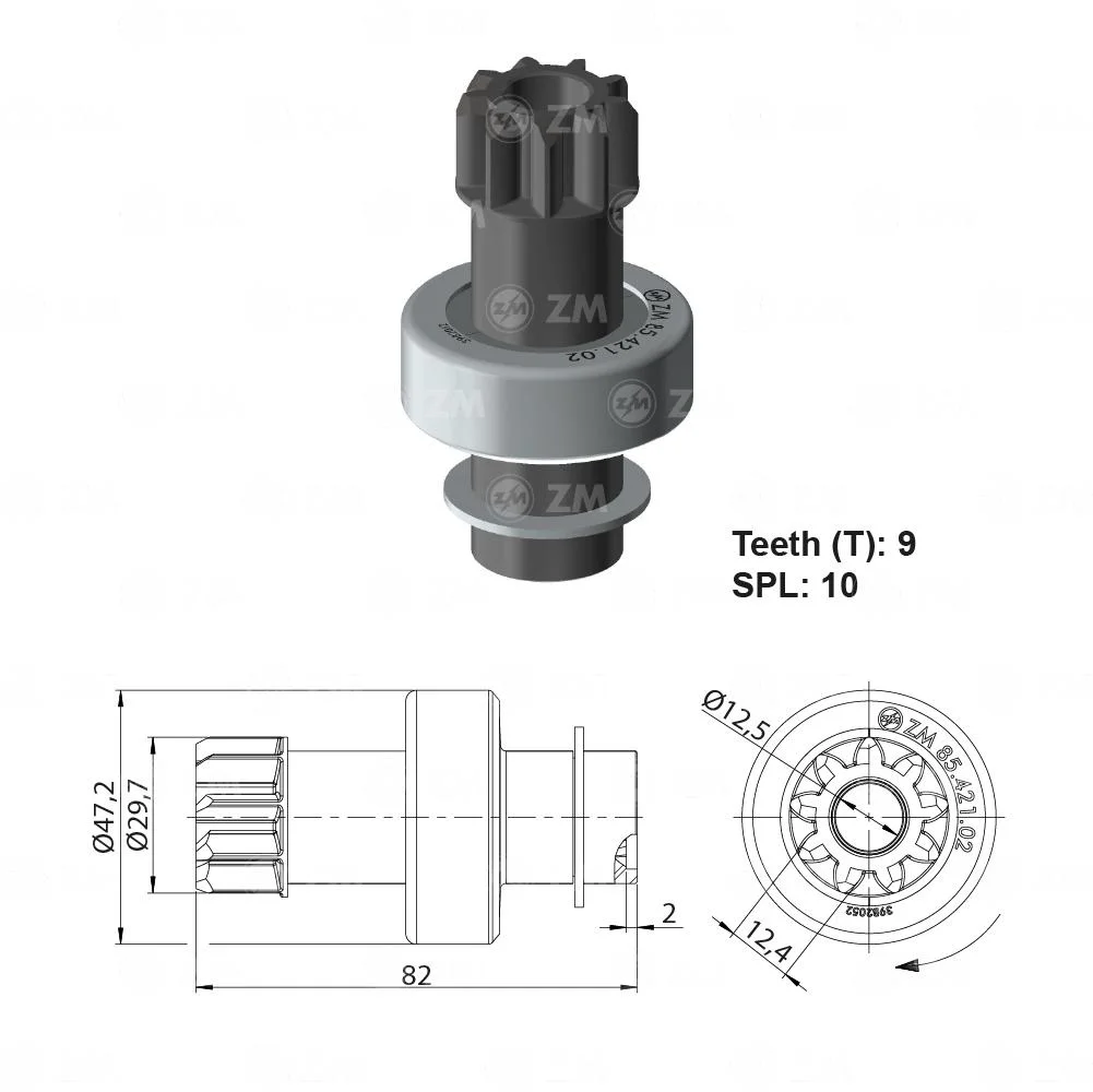 Impulsor de Partida ZM 85.421.02 ZM 8542102