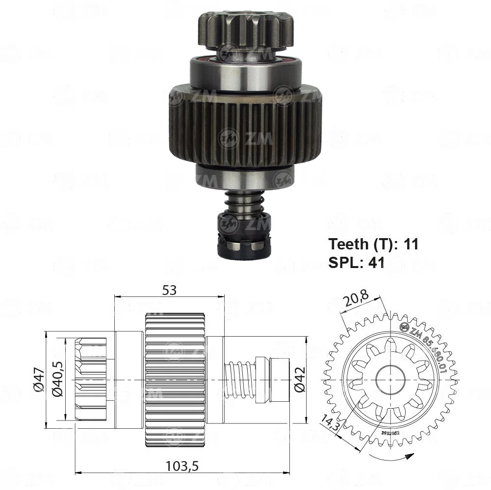 Impulsor de Partida ZM 85.680.01 ZM 8568001