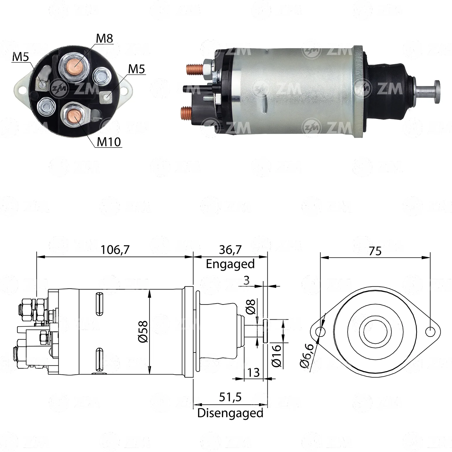 Relé de Partida ZM 809 ZM 809