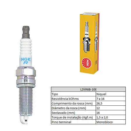 Vela de Ignição NGK LZKR6B-10E