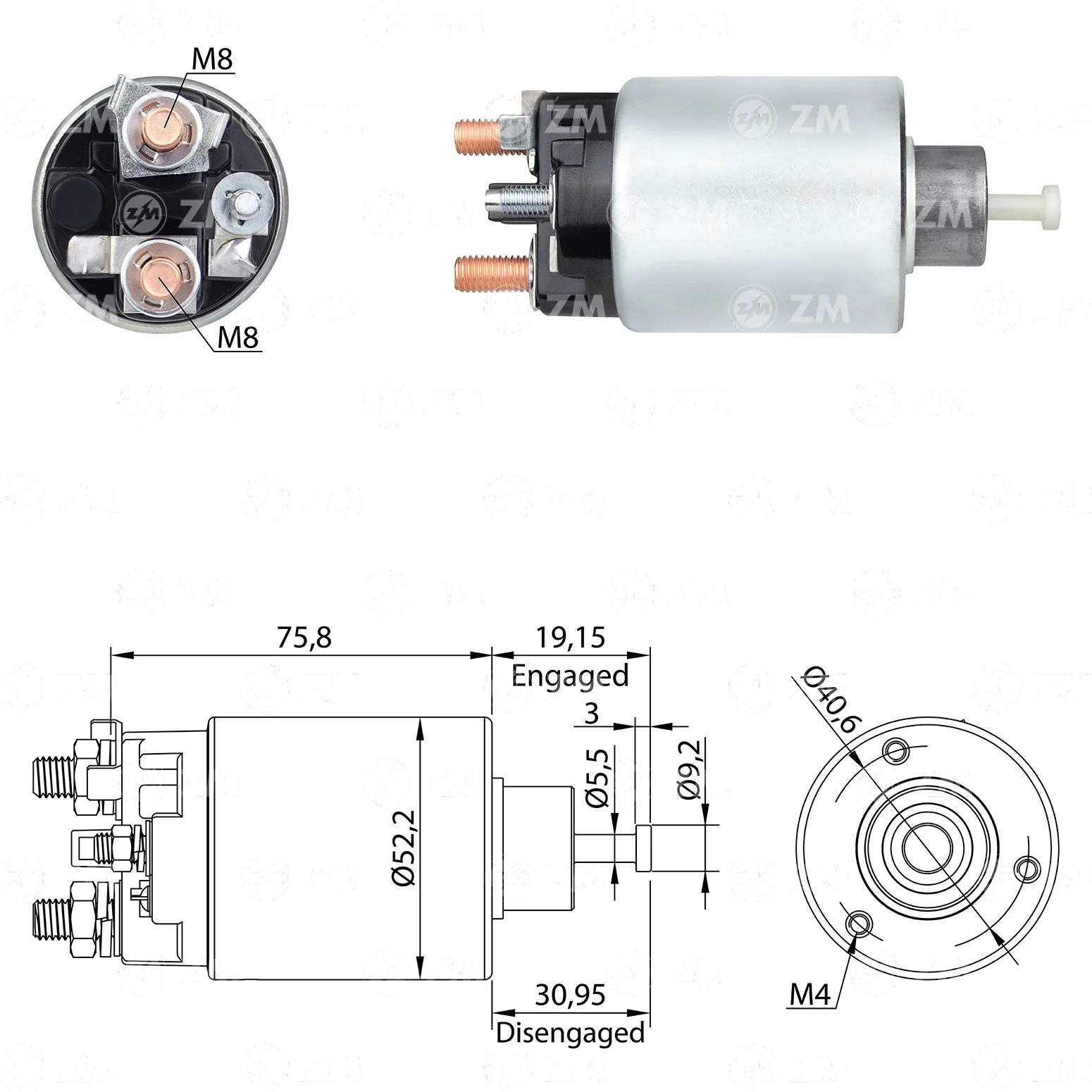 Relé de Partida ZM 5-866 ZM 5866