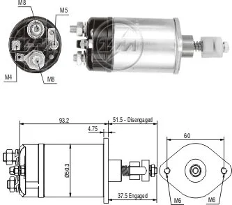 Relé de Partida ZM 822 ZM 822