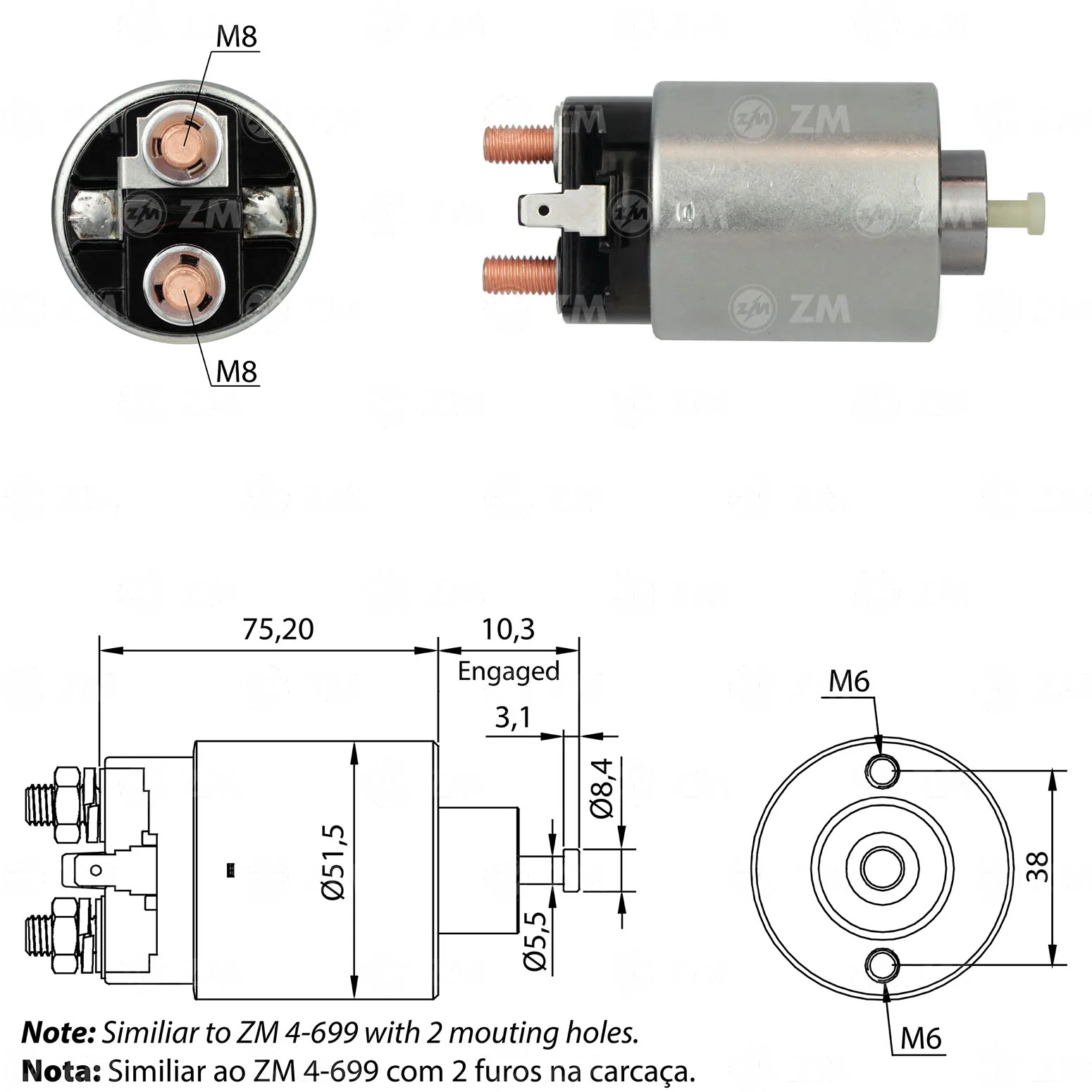 Relé de Partida ZM 699 ZM 699