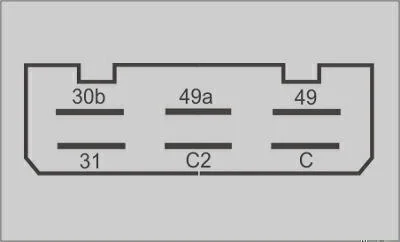 Relé Comando Pisca 24V 6 Terminais