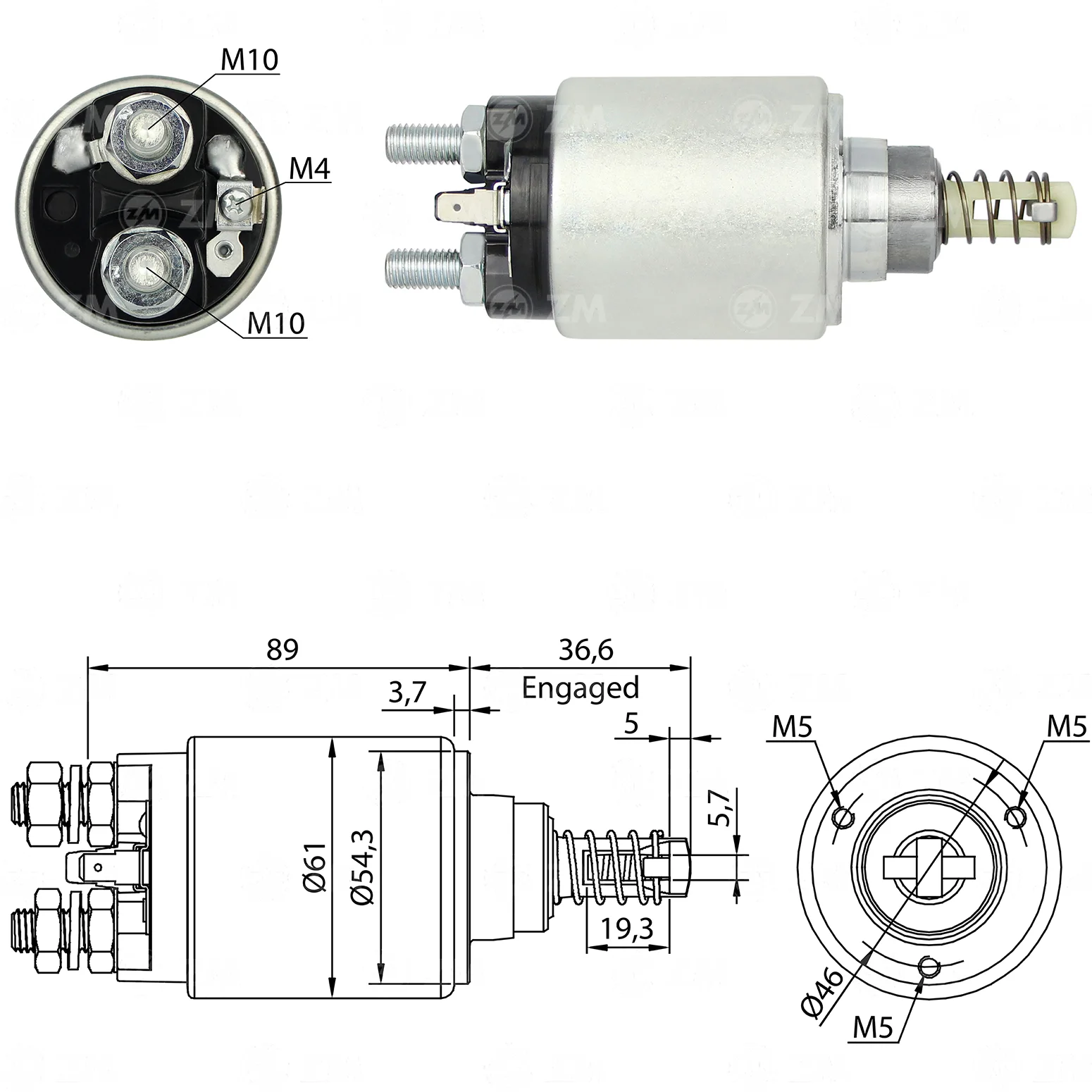 Relé de Partida ZM 8-640 ZM 8640