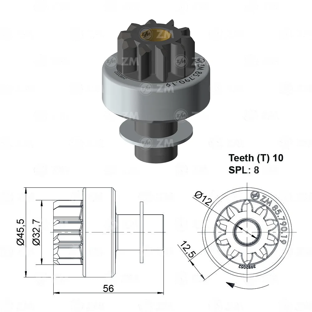 Impulsor de Partida ZM 85.790.19 ZM 8579019