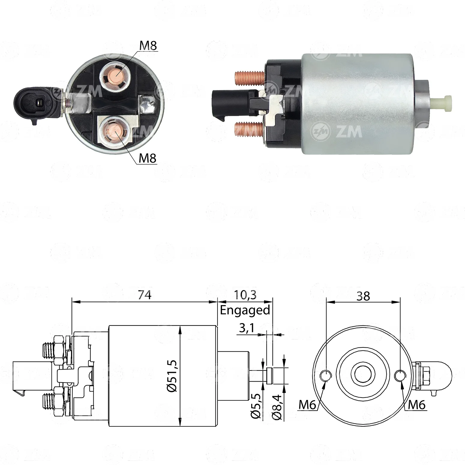 Relé de Partida ZM 5-695 ZM 5695