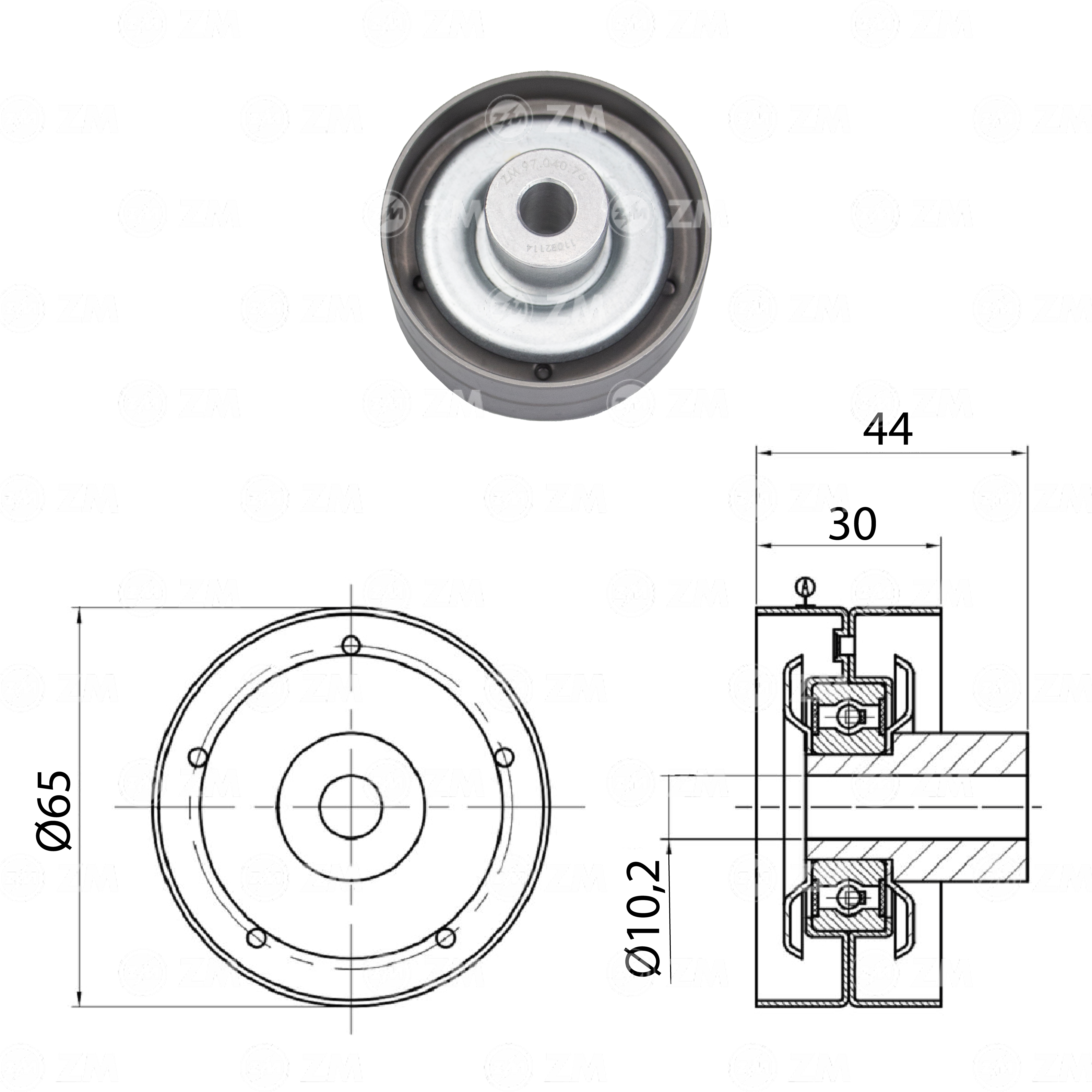 ZM 97.040.76 - Polia Guia ZM 9704076