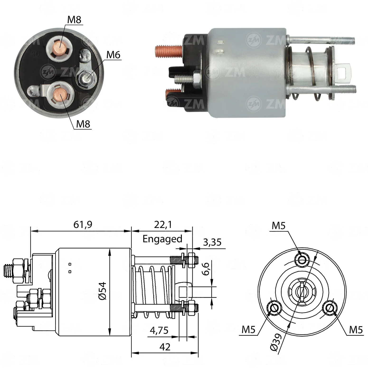 Relé de Partida ZM 395 ZM 395