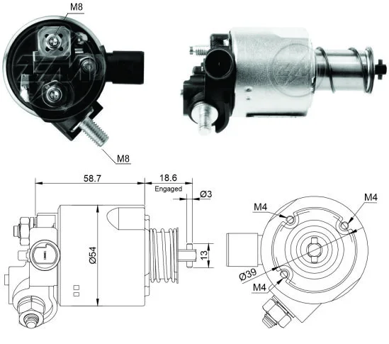 Relé de Partida ZM 9-494 ZM 9494