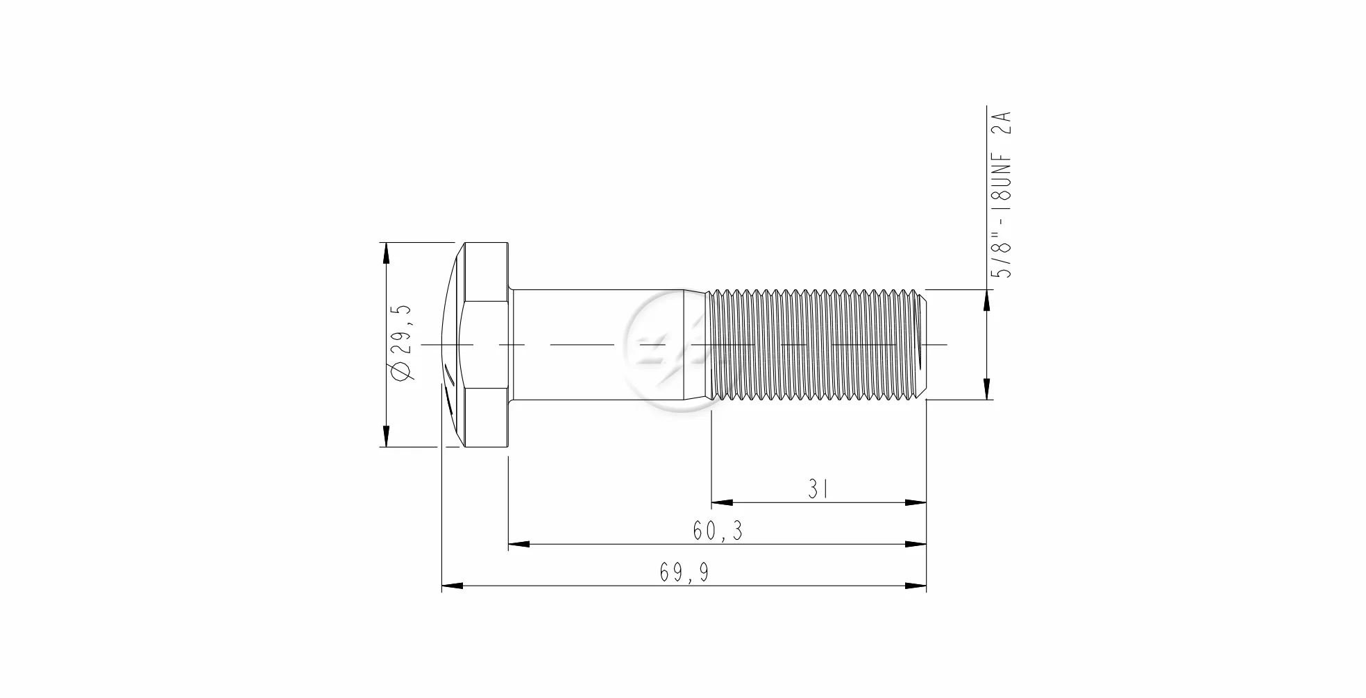 ZM 30.508.45 - Parafuso de Roda - TRA